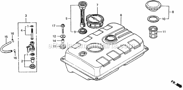 Honda EMS4500 (Type A)(VIN# GE400-1000001-9999999) Generator Page R Diagram