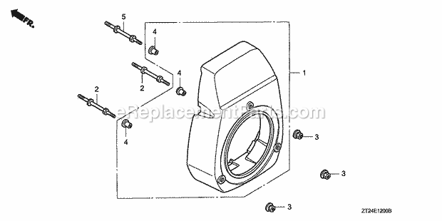 Honda EN2500 (Type AL)(VIN# GCAH-1000001-9999999) Generator Fan Cover Diagram