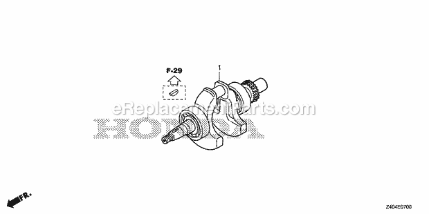 Honda EU1000IT1 (Type A)(VIN# GCBWT-1000001-9999999) Generator Crankshaft Diagram