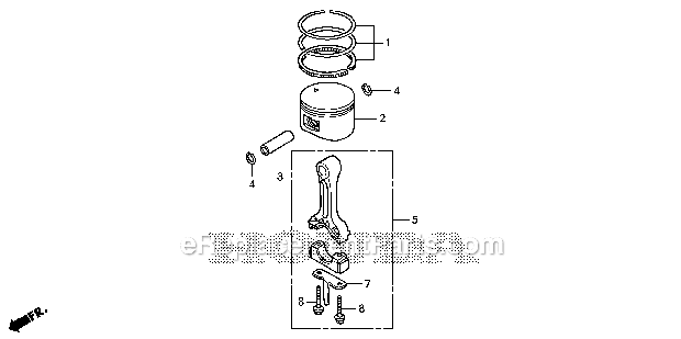 Honda EU1000I (AC) Generator, Jpn, Vin# Ezga-1120001 Piston  Connecting Rod Diagram