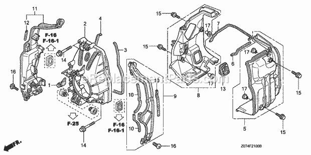 Honda EU2000I (AB) Generator, Jpn, Vin# Eaaj-1170001 Fan Cover  Shroud Diagram