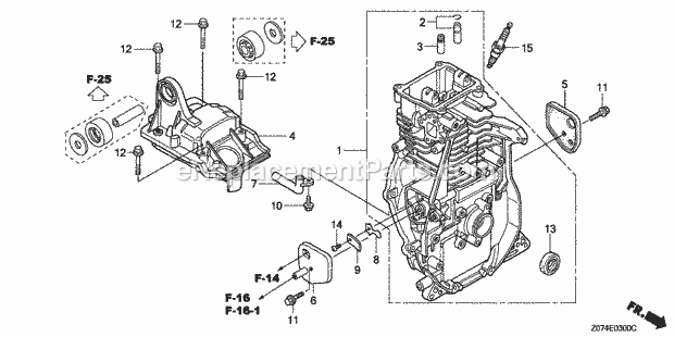 Honda EU2000I (AN2) Generator, Jpn, Vin# Eaaj-1170001 Cylinder Barrel Diagram