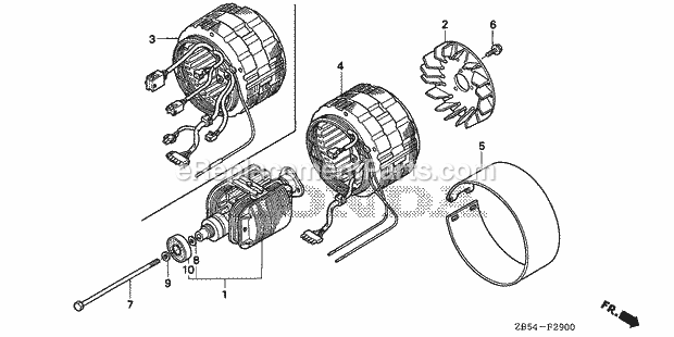 Honda EV6010 (Type AC)(VIN# GA01-1100001-1346825) RV Generator Page V Diagram