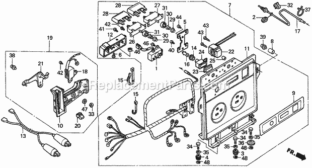 Honda EX1000 (Type A2)(VIN# GC03-1000001-9999999) Generator Page H Diagram