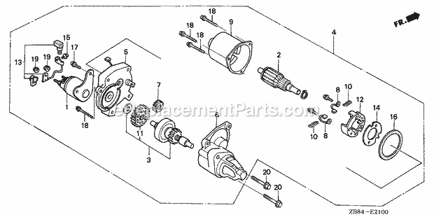 Honda EX4500S (Type A)(VIN# GC05-1000001-1469766) Generator Page K Diagram