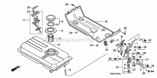 Honda EX4500S (Type A)(VIN# GC05-1000001-1469766) Generator Page P Diagram