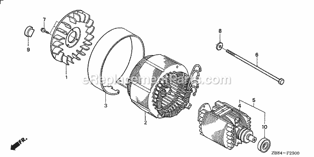 Honda EX4500S (Type A)(VIN# GC05-1000001-1469766) Generator Page V Diagram