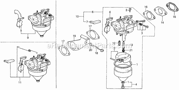 Honda F500 (Type A2)(VIN# G200-1000151-9999999) Tiller Page J Diagram