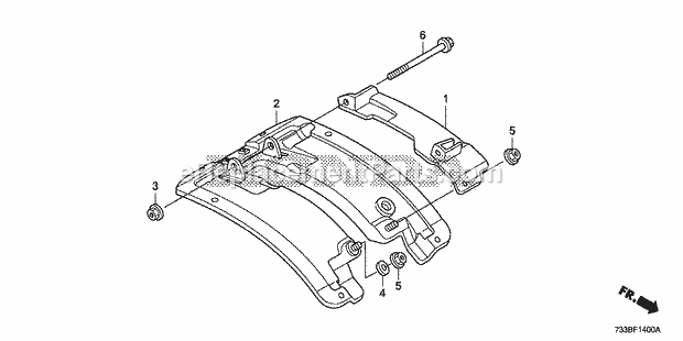 Honda FC600K2 (Type AH)(VIN# GCAAH-1000001-9999999) Tiller Fender Diagram