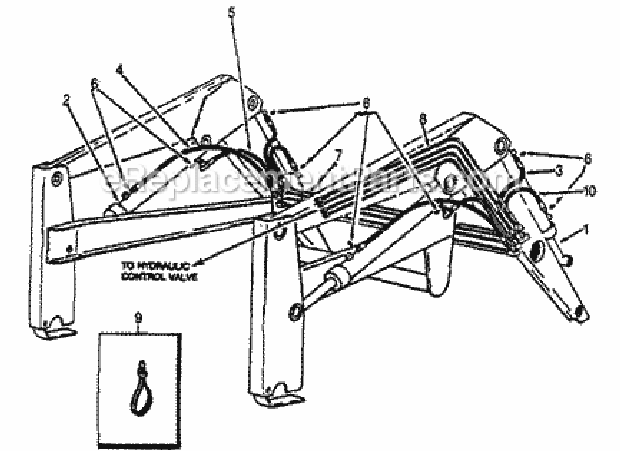 Honda FL6555 (Type A) Lawn Tractor Bucket & Boom Hydraulics Diagram