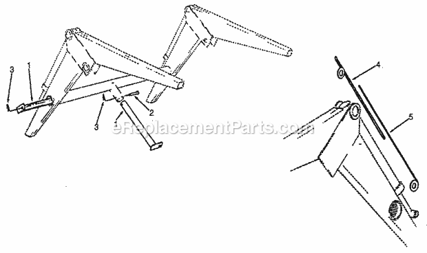 Honda FL6555 (Type A) Lawn Tractor Parking Leg Diagram