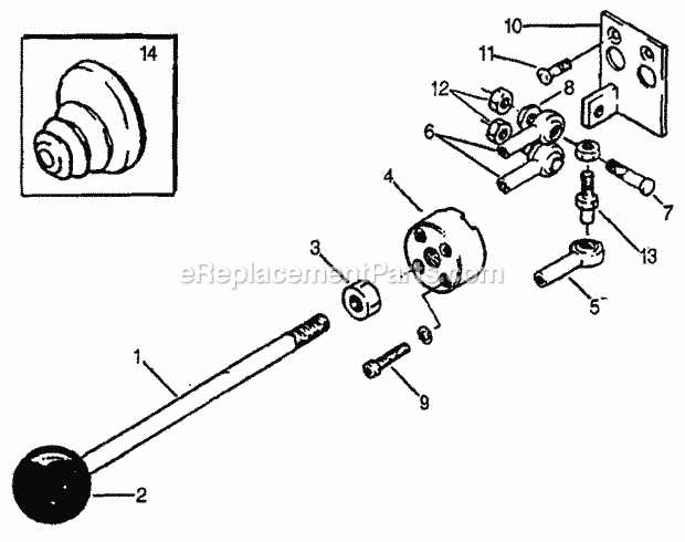 Honda FL6555 (Type A) Lawn Tractor Single Lever Control Diagram