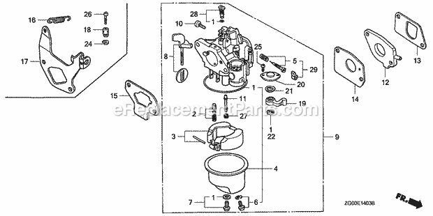 Honda G100K2 (Type QD)(VIN# G100-3000001-9999999) Small Engine Page I Diagram