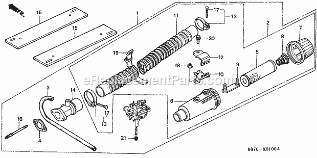 Honda G150 (Type PEAF)(VIN# G150-1000001-2017901) Small Engine Page T Diagram