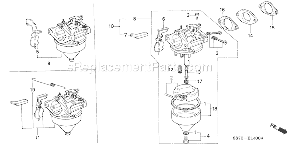 Honda G150 (Type PEAF)(VIN# G150-1000001-2017901) Small Engine Page D Diagram