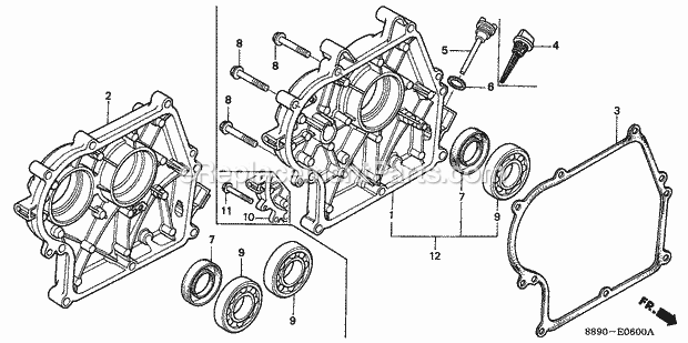 Honda G300 (Type SB7)(VIN# G300-1000001-1457696) Small Engine Page B Diagram