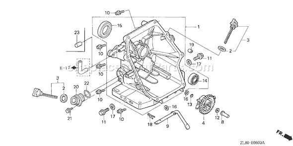 Honda GC135 (Type WKT2)(VIN# GCAJ-1000001-9999999) Small Engine Page E Diagram