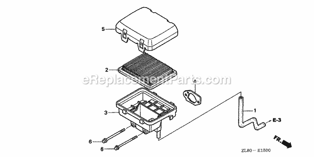 Honda GC160 (Type VHA)(VIN# GCAH-1000001-9999999) Small Engine Page I Diagram