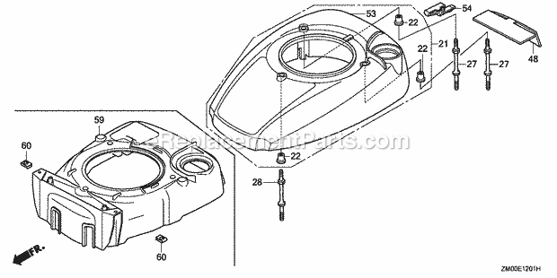 Honda GCV160A0 (Type S3TE)(VIN# GJAPA-1000001-9999999) Engine Fan_Cover_(2) Diagram