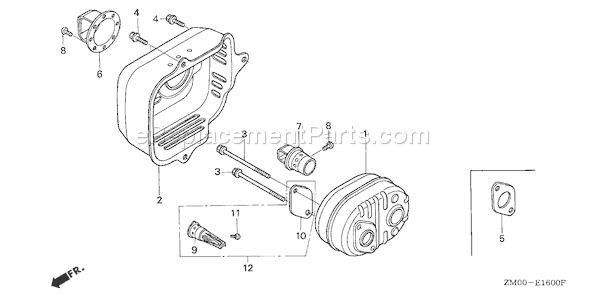 Honda GCV160A (Type NBL1)(VIN# GJAEA-1000001) Small Engine Page J Diagram