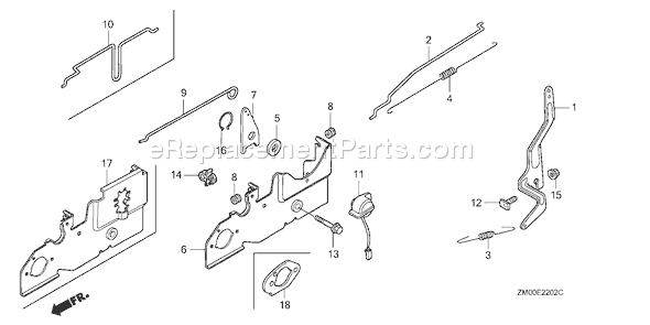 Honda GCV160LA0 (Type E1A2)(VIN# GJARA-1000001) Small Engine Page D Diagram