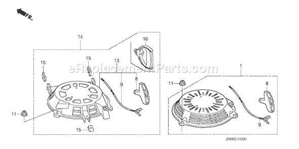 Honda GCV160LA0 (Type N5RB)(VIN# GJARA-1000001) Small Engine Page M Diagram