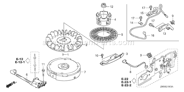 Honda GCV160LA0 (Type N5RB)(VIN# GJARA-1000001) Small Engine Page H Diagram