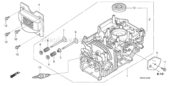 Honda GCV160LA (Type E1A2)(VIN# GJAEA-8018820) Small Engine Page L Diagram