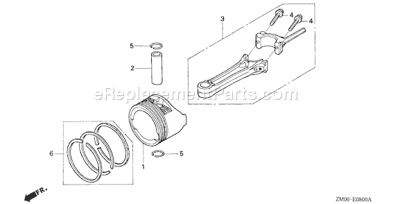 Honda GCV160LA (Type R3A)(VIN# GJAEA-8018820) Small Engine Page Z Diagram