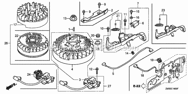 Honda GCV160 (Type N7A1)(VIN# GJAE-1000001-9999999) Small Engine Page K Diagram