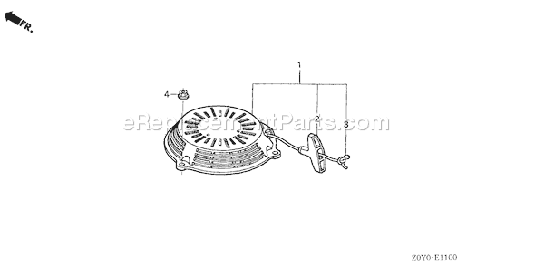 Honda GCV190A (Type N1AF)(VIN# GJAAA-1000001) Small Engine Page M Diagram