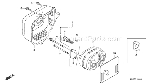 Honda GCV190LA (Type N1A)(VIN# GJAAA-1607129) Small Engine Page L Diagram