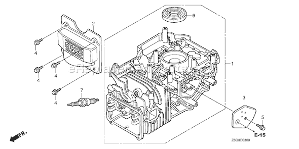 Honda GCV190LA (Type N1A)(VIN# GJAAA-1607129) Small Engine Page F Diagram