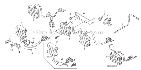 Honda GCV530R (Type QEA1)(VIN# GJADK-1000001) Small Engine Page O Diagram