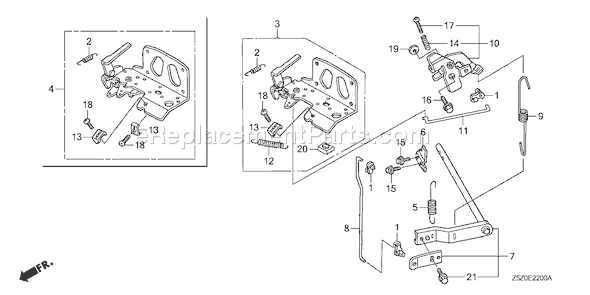 Honda GCV530R (Type QEA1)(VIN# GJADK-1000001) Small Engine Page C Diagram