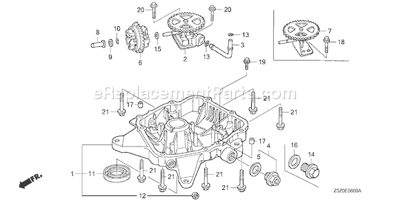 Honda GCV530U (Type AEE1)(VIN# GJADK-1000001) Small Engine Page M Diagram