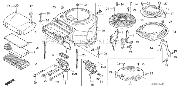 Honda GCV530U (Type SEE2)(VIN# GJADK-1000001) Small Engine Page G Diagram