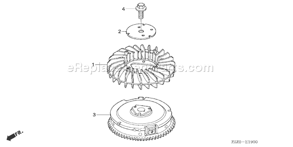 Honda GCV530U (Type SEE2)(VIN# GJADK-1000001) Small Engine Page H Diagram