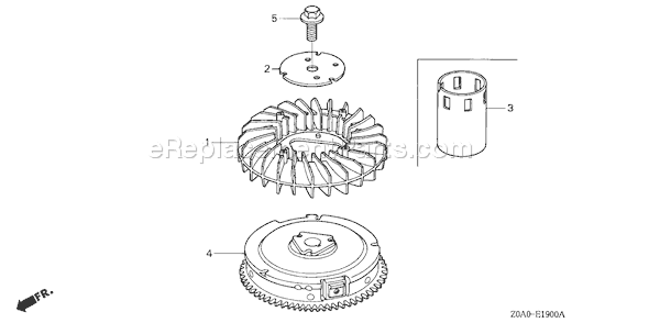 Honda GCV530 (Type QEA1/A)(VIN# GJAJM-1050001-9999999) Small Engine Page I Diagram