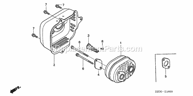 Honda GSV190A (Type S3A)(VIN# GJACA-1000001-1035730) Small Engine Page J Diagram