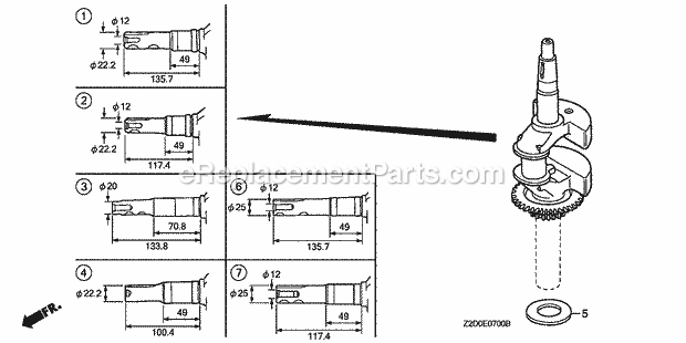 Honda GSV190A (Type S3A)(VIN# GJACA-1000001-1035730) Small Engine Page C Diagram