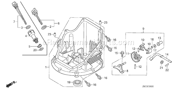 Honda GSV190LA (Type S3A)(VIN# GJACA-1035731) Small Engine Page M Diagram