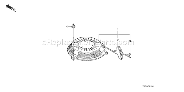 Honda GSV190LA (Type S3A)(VIN# GJACA-1035731) Small Engine Page O Diagram