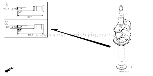 Honda GSV190LA (Type S3A)(VIN# GJACA-1035731) Small Engine Page F Diagram