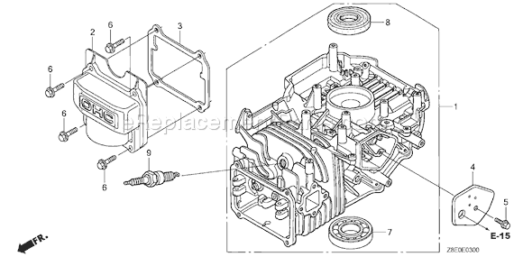 Honda GSV190LA (Type S3A)(VIN# GJACA-1035731) Small Engine Page G Diagram