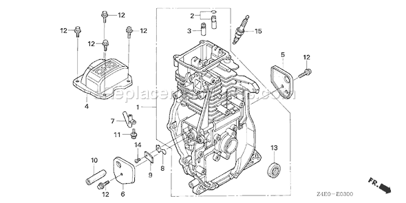 Honda GX100U (Type KRB)(VIN# GCAGK-1000001) Small Engine Page G Diagram
