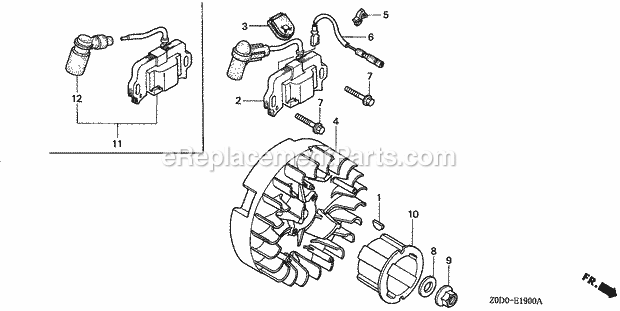 Honda GX100 (Type KRMB)(VIN# GCANM-1300001-9999999) Small Engine Page L Diagram