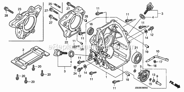 Honda GX100 (Type KRMG)(VIN# GCANM-1300001-9999999) Small Engine Page B Diagram