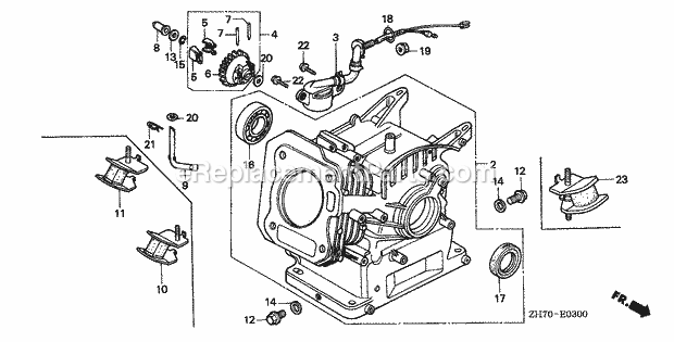 Honda GX120K1 (Type HX)(VIN# GC01-2000001-4299999) Small Engine Page B Diagram