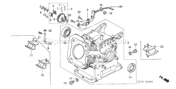 Honda GX120K1 (Type QXC)(VIN# GC01-2000001-4299999) Small Engine Page G Diagram